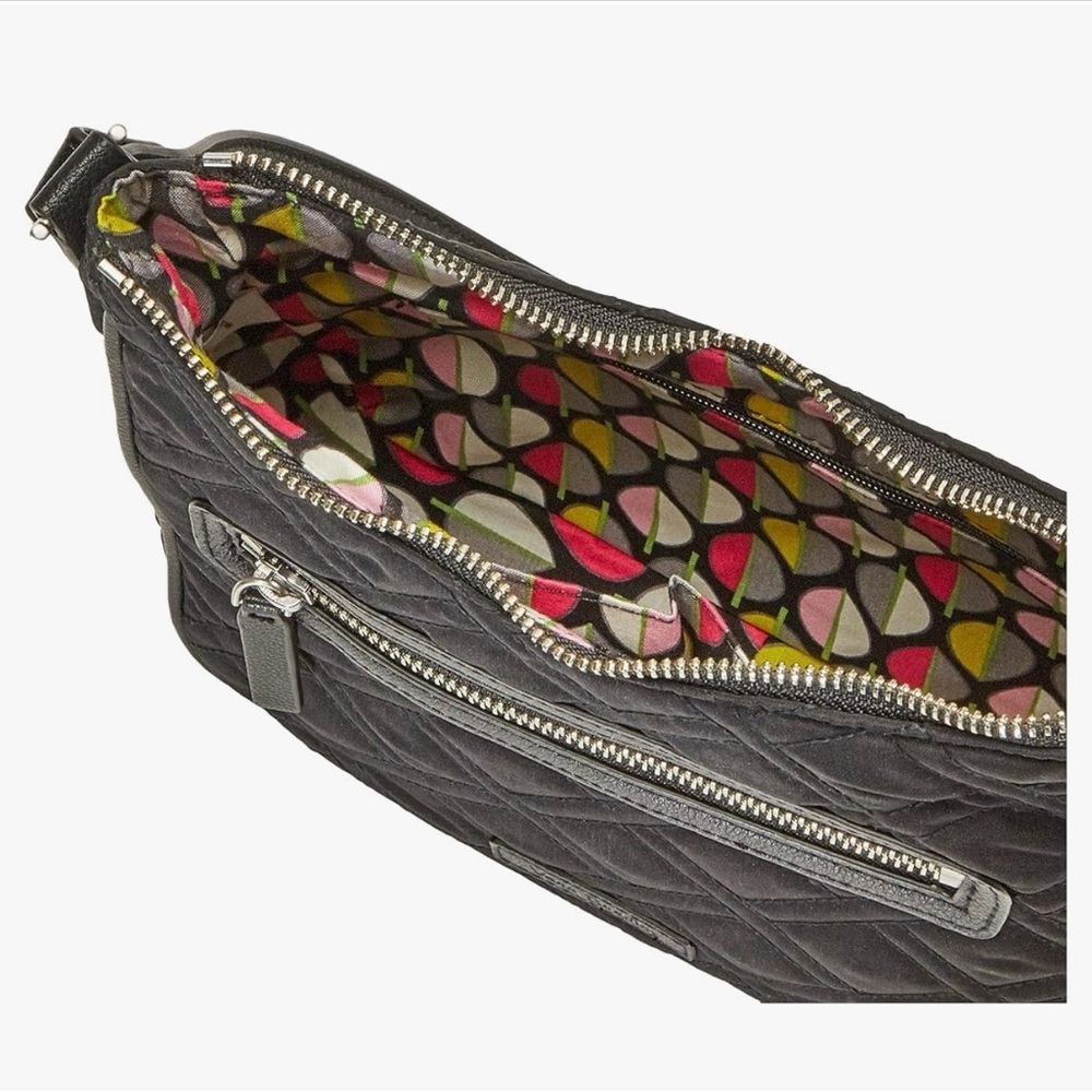 Vera Bradley Mini Vivian Crossbody Black Quilted Lightweight Everyday Bag - Picture 5 of 14